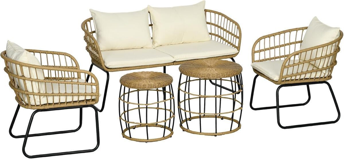 Test : outsunny ensemble salon de jardin 4 places chic et pratique