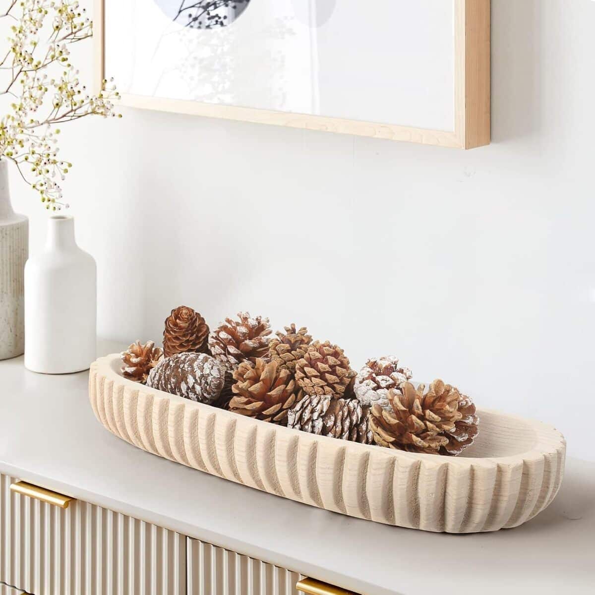 Avis : bol à pâte décoratif en bois sculpté, style rustique