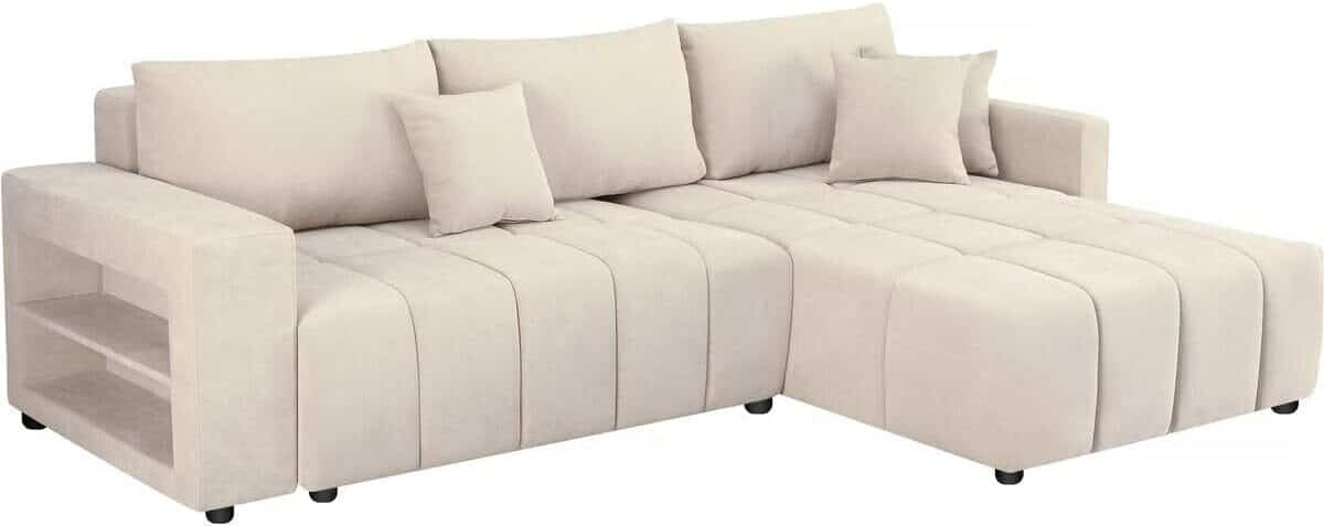 Test canapé d'angle convertible Trocadero habitat et jardin 3 places beige