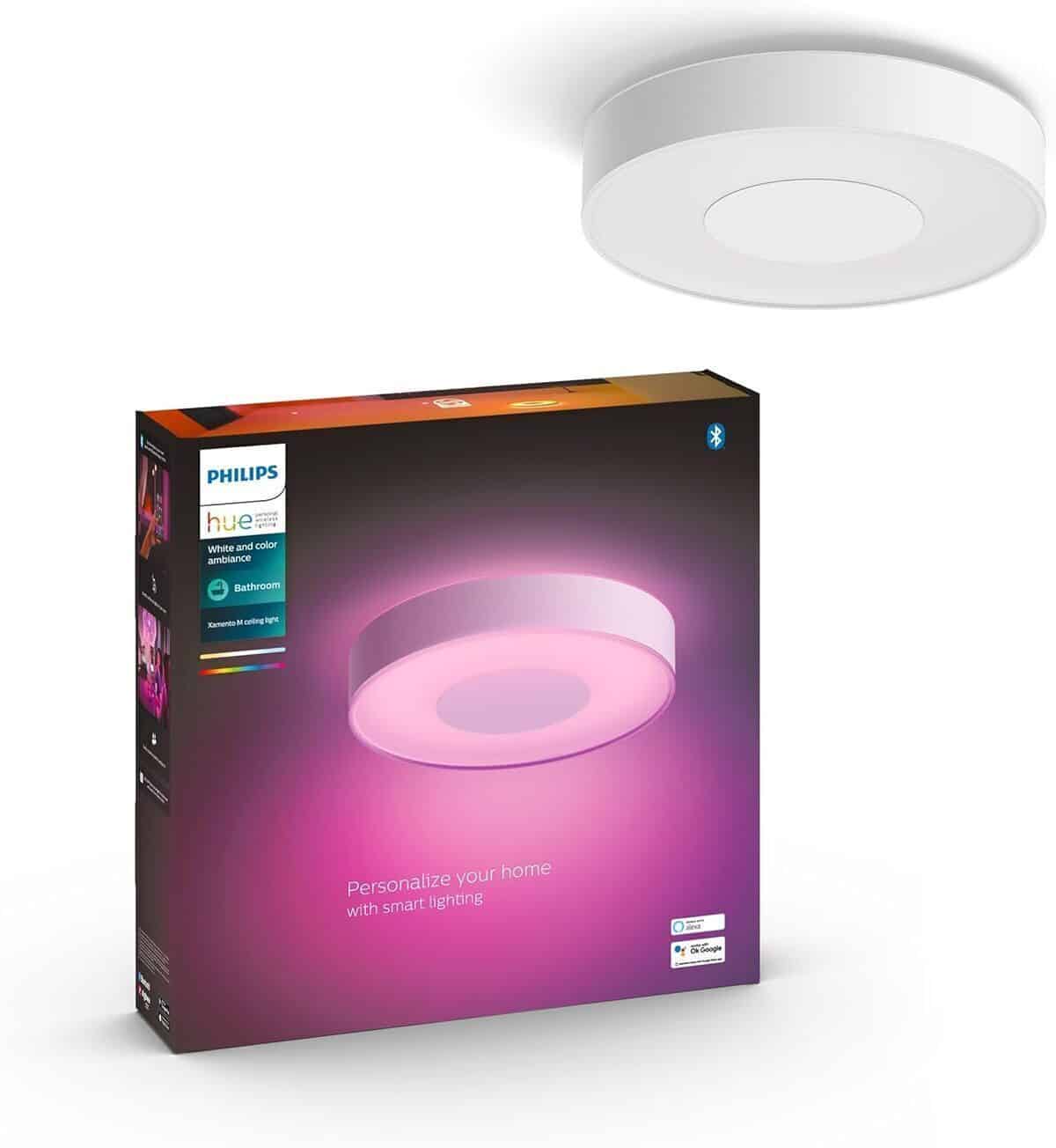 Test plafonnier Philips Hue Xamento : connectivité et ambiance colorée