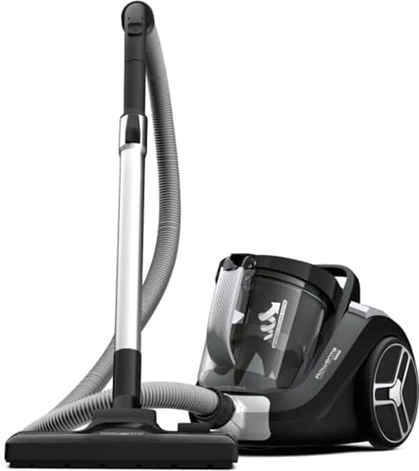 Découvrez notre test complet de l'aspirateur sans sac Rowenta RO4826EA 550W. Performances, consommation énergétique, niveau sonore 75dB et verdict final.