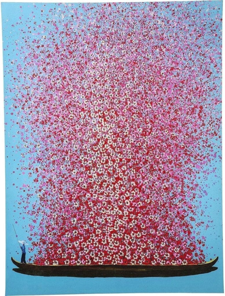 Avis sur le tableau Kare Design Touched Flower Boat : décoration murale multicolore