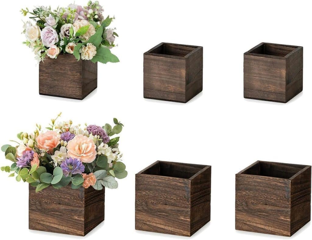 Avis : vase centre de table NUPTIO en bois - décoration vintage élégante