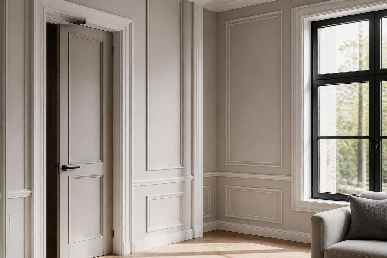 Idée tendance: encadrements et bandeaux autour des portes et fenêtres Idée tendance: encadrements et bandeaux autour des portes et fenêtres