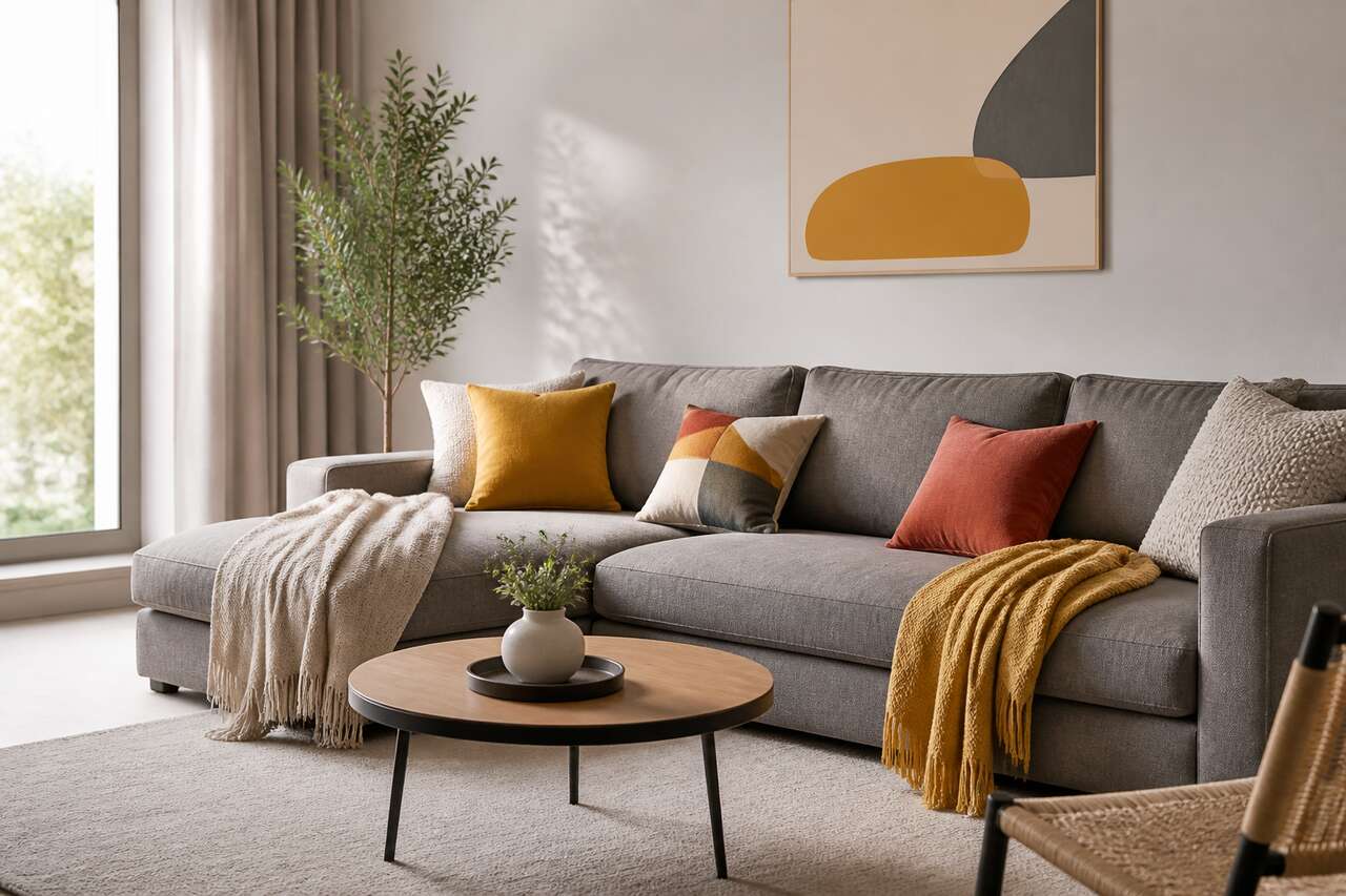 Comment décorer son canapé gris ?