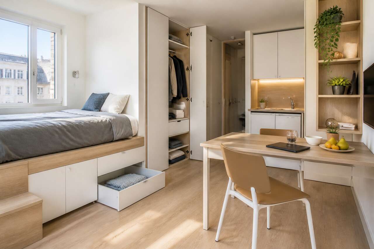 Optimiser l&rsquo;espace avec des meubles gain de place et du rangement invisible