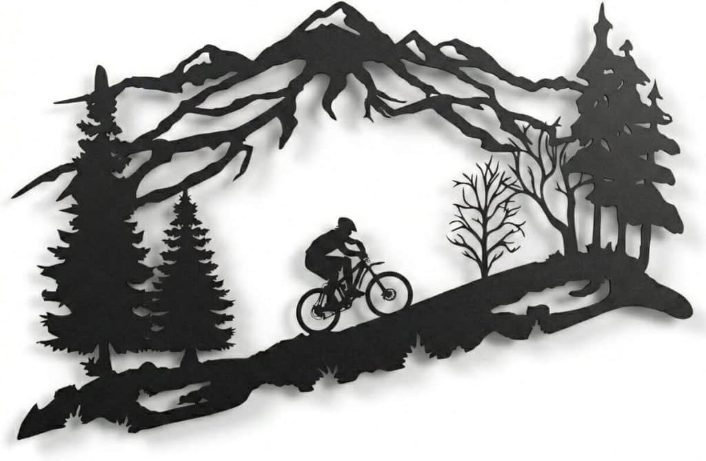 Avis sur la décoration murale Décadron arbre de montagne et cycliste