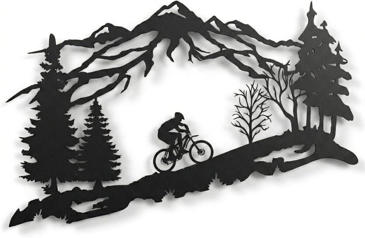Avis sur la décoration murale Décadron arbre de montagne et cycliste
