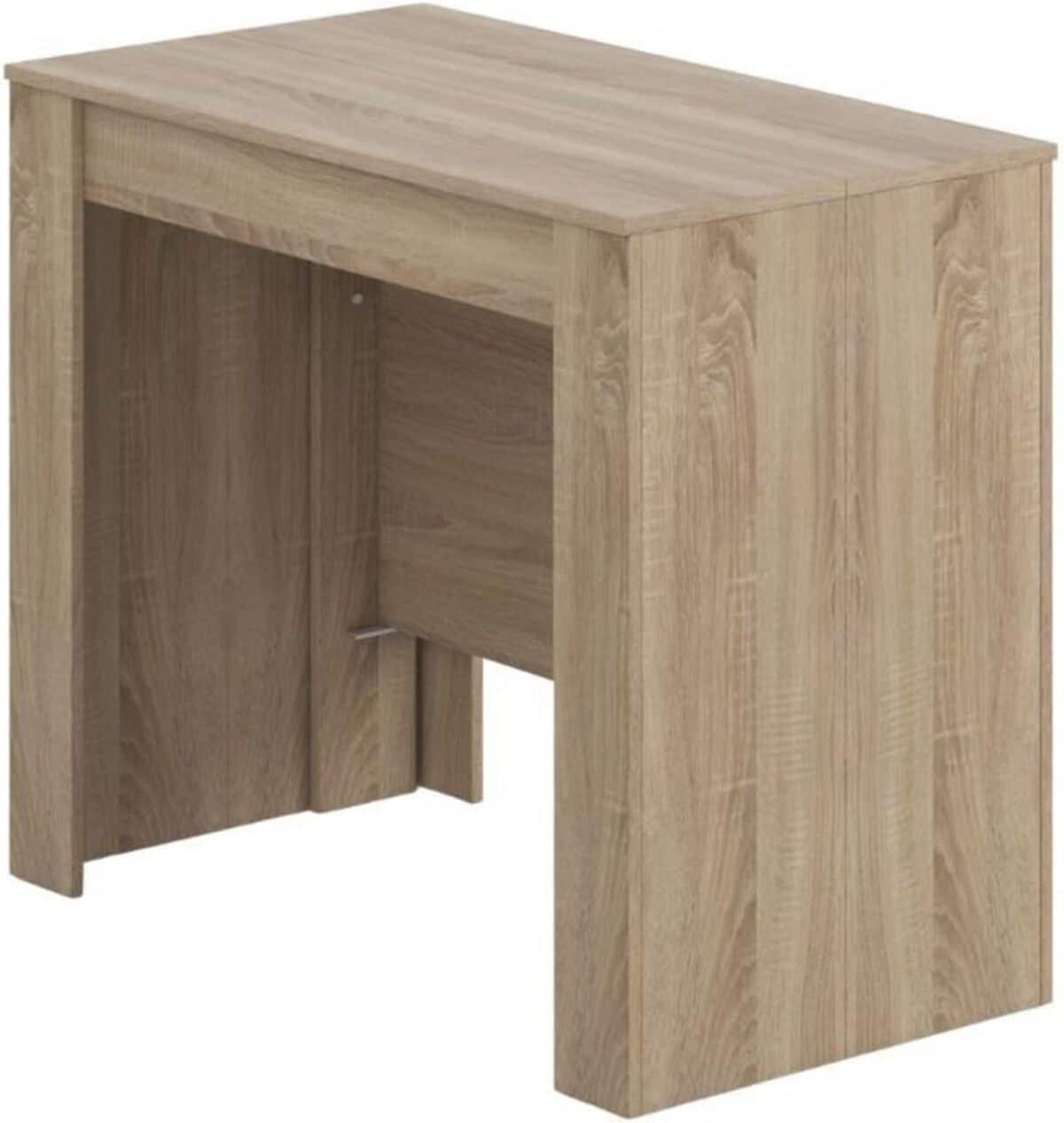 Test : table console extensible Habitdesign, finition chêne canadien